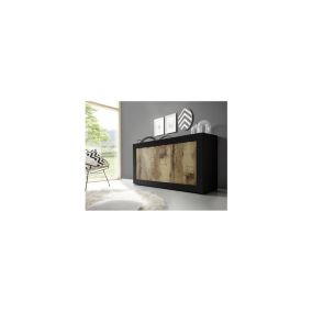 Buffet BASIC 3 portes noir mat/pero 160 cm