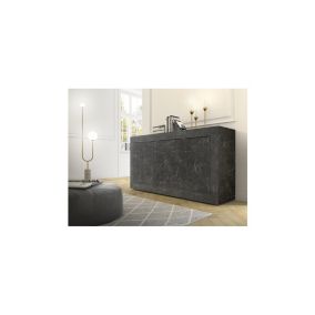 Buffet BASIC marbre gris anthracite 160 cm