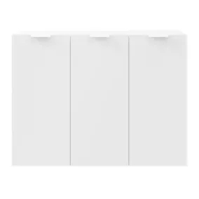 Buffet blanc 9 cases 3 portes GoodHome Atomia H. 112,5 x L. 150 x P. 37 cm