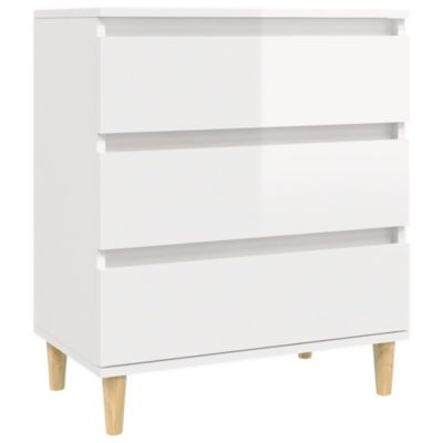 Buffet Blanc brillant 60x35x70 cm Bois d'ingénierie vidaXL