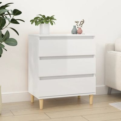Buffet Blanc brillant 60x35x70 cm Bois d'ingénierie vidaXL