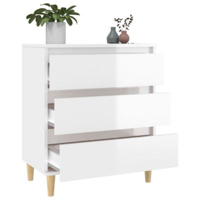 Buffet Blanc brillant 60x35x70 cm Bois d'ingénierie vidaXL