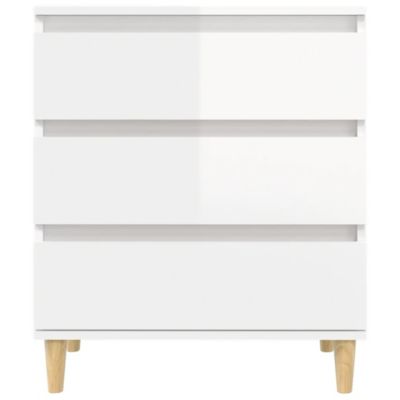 Buffet Blanc brillant 60x35x70 cm Bois d'ingénierie vidaXL