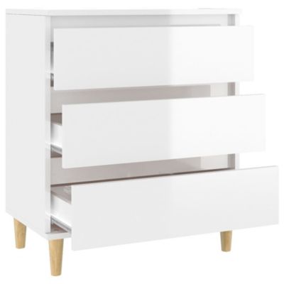 Buffet Blanc brillant 60x35x70 cm Bois d'ingénierie vidaXL