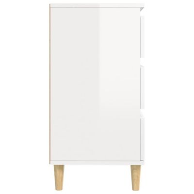 Buffet Blanc brillant 60x35x70 cm Bois d'ingénierie vidaXL