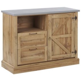 Buffet boho en panneau de particules de bois bois clair TORONTO