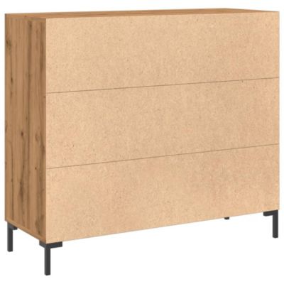 VidaXL Buffet chêne artisanal 90x34x80 cm bois d'ingénierie 856893 - Maison