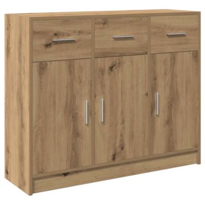 Buffet chêne artisanal 91x28x75 cm bois d'ingénierie vidaXL