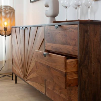 Buffet en bois d'acacia Elvira