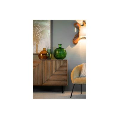 Buffet en bois de manguier 3 portes et pieds métal noir L180  - MANAUS