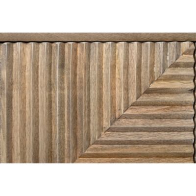 Buffet en bois de manguier 3 portes et pieds métal noir L180  - MANAUS