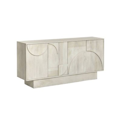 Buffet en bois de manguier blanchi Miliam