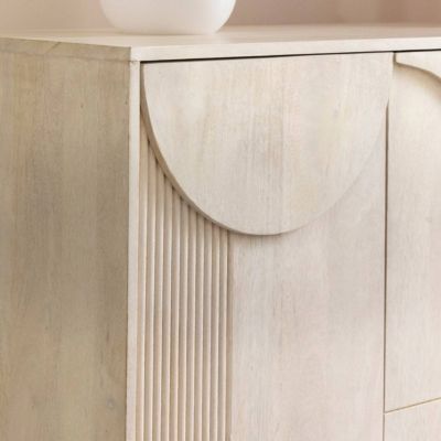 Buffet en bois de manguier blanchi Miliam