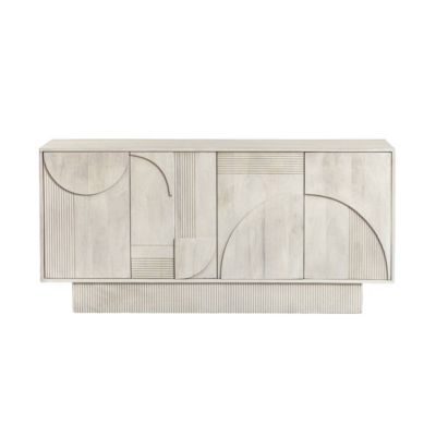 Buffet en bois de manguier blanchi Miliam