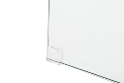 Buffet en MDF et verre 160 x 45 x 80 cm, brun clair
