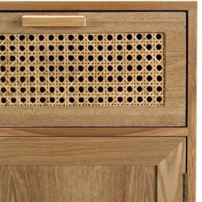 Buffet en pin couleur naturelle 2 tiroirs 2 portes cannage