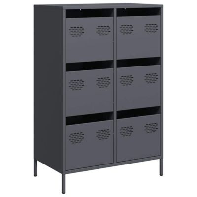 Buffet haut anthracite 68x39x101,5 cm acier vidaXL