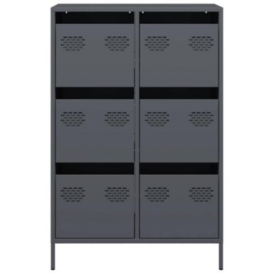 Buffet haut anthracite 68x39x101,5 cm acier vidaXL