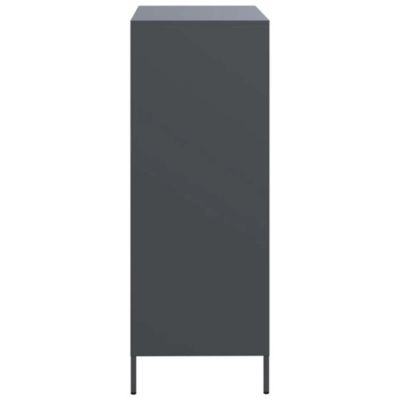 Buffet haut anthracite 68x39x101,5 cm acier vidaXL