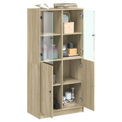Armoire Salon Moderne Buffet Haut Et Armoire Rangement | Meuble Moderne Salon Et Séjour Bois Ingénierie Métal