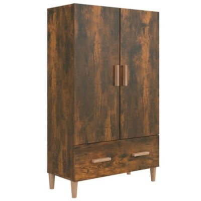 Buffet haut Chêne fumé 70x31x115 cm Bois d'ingénierie vidaXL