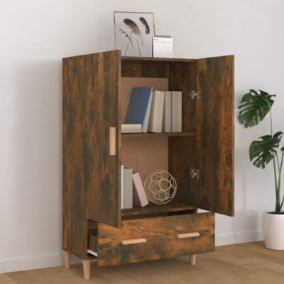 Buffet haut Chêne fumé 70x31x115 cm Bois d'ingénierie vidaXL