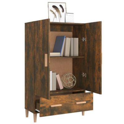 Buffet haut Chêne fumé 70x31x115 cm Bois d'ingénierie vidaXL