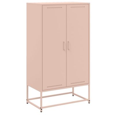 Buffet haut rose 68,5x38,5x123,5 cm acier vidaXL