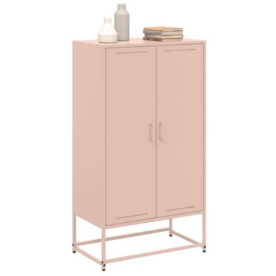 Buffet haut rose 68,5x38,5x123,5 cm acier vidaXL
