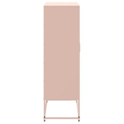 Buffet haut rose 68,5x38,5x123,5 cm acier vidaXL