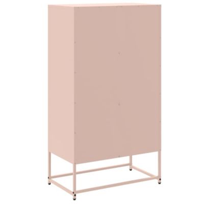 Buffet haut rose 68,5x38,5x123,5 cm acier vidaXL