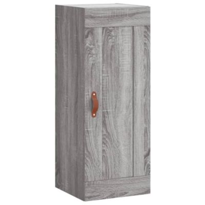 Meuble De Rangement Buffet Sonoma Gris 60x36x110 Cm - Armoire Latérale Avec 4 Compartiments Et 2 étagères - 7