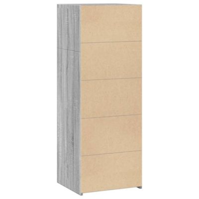 Buffet haut sonoma gris 45x41x124 cm bois d'ingénierie vidaXL