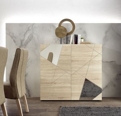 Buffet haut VITTORIA chêne Sonoma 121x111x42 cm