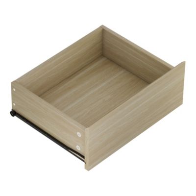 Buffet Salon 120 Cm Avec 3 Tiroirs Et Portes Push-to-Open - Meuble Rangement MDF Effet Chêne Clair/Noir