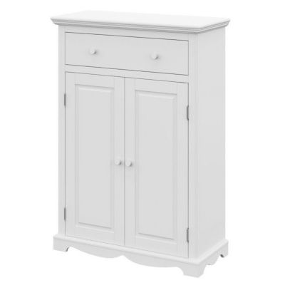 Buffet Le Parisien Charme Blanc 2 Portes 1 Tiroir 2 Tablettes 94 x 134 x 42 cm - L 94 x l 42 x H 134 cm