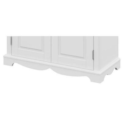Buffet Le Parisien Charme Blanc 2 Portes 1 Tiroir 2 Tablettes 94 x 134 x 42 cm - L 94 x l 42 x H 134 cm