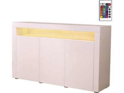 Buffet LED "Bogota"  155 x 40 x 92 cm  Blanc laqué