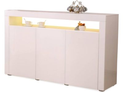 Buffet LED "Bogota"  155 x 40 x 92 cm  Blanc laqué