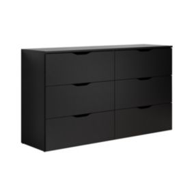 Buffet - Mélaminé - Noir - 139 - 80 - 40 cm