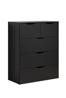 Buffet - Mélaminé - Noir - 80 - 101 - 40 cm