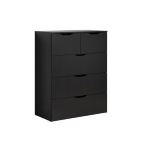 Buffet - Mélaminé - Noir - 80 - 101 - 40 cm