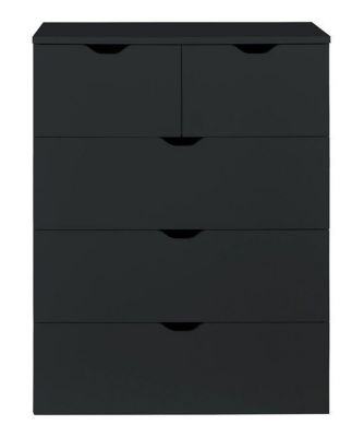 Buffet - Mélaminé - Noir - 80 - 101 - 40 cm