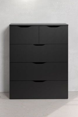 Buffet - Mélaminé - Noir - 80 - 101 - 40 cm