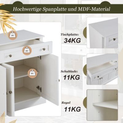 Buffet | Commode à Tiroir | Meuble De Rangement Avec Tiroirs Sonoma Gris 37 5x35x99 Cm Bois Dingenierie