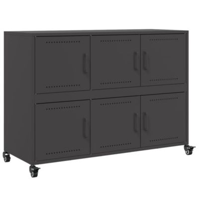 Buffet noir 100,5x39x72 cm acier vidaXL
