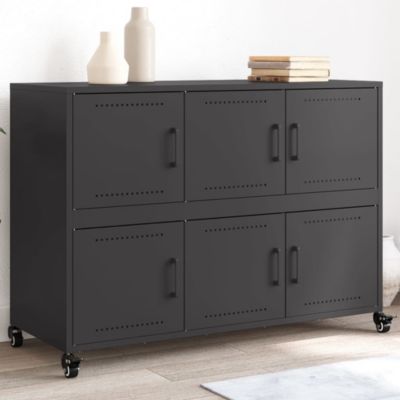 Buffet noir 100,5x39x72 cm acier vidaXL