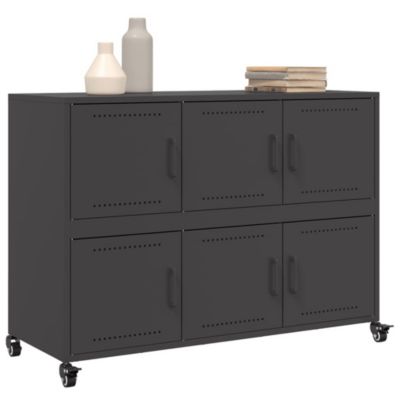 Buffet noir 100,5x39x72 cm acier vidaXL