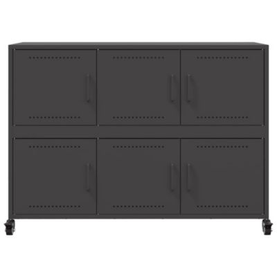 Buffet noir 100,5x39x72 cm acier vidaXL