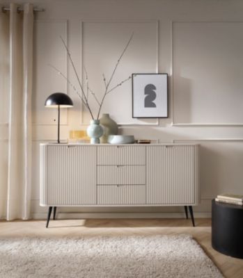Buffet ROMA 168 cm Cashmere - 3 tiroirs et 2 porte